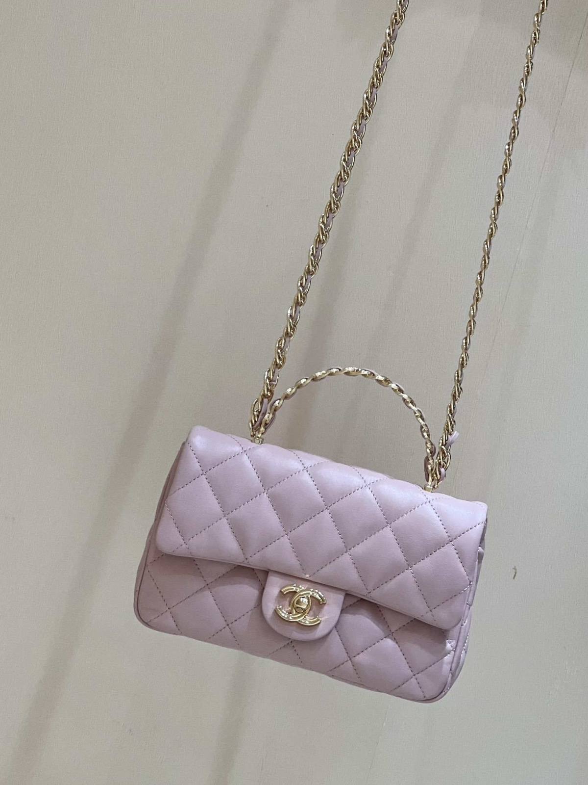 Ellebag’s Masterful Recreation of the Chanel 23S AS4023 Pink Gold Lambskin Top Handle Bag(2024 Dec Updated)-Best Quality Fake Louis Vuitton Bag Online Store, Replica designer bag ru