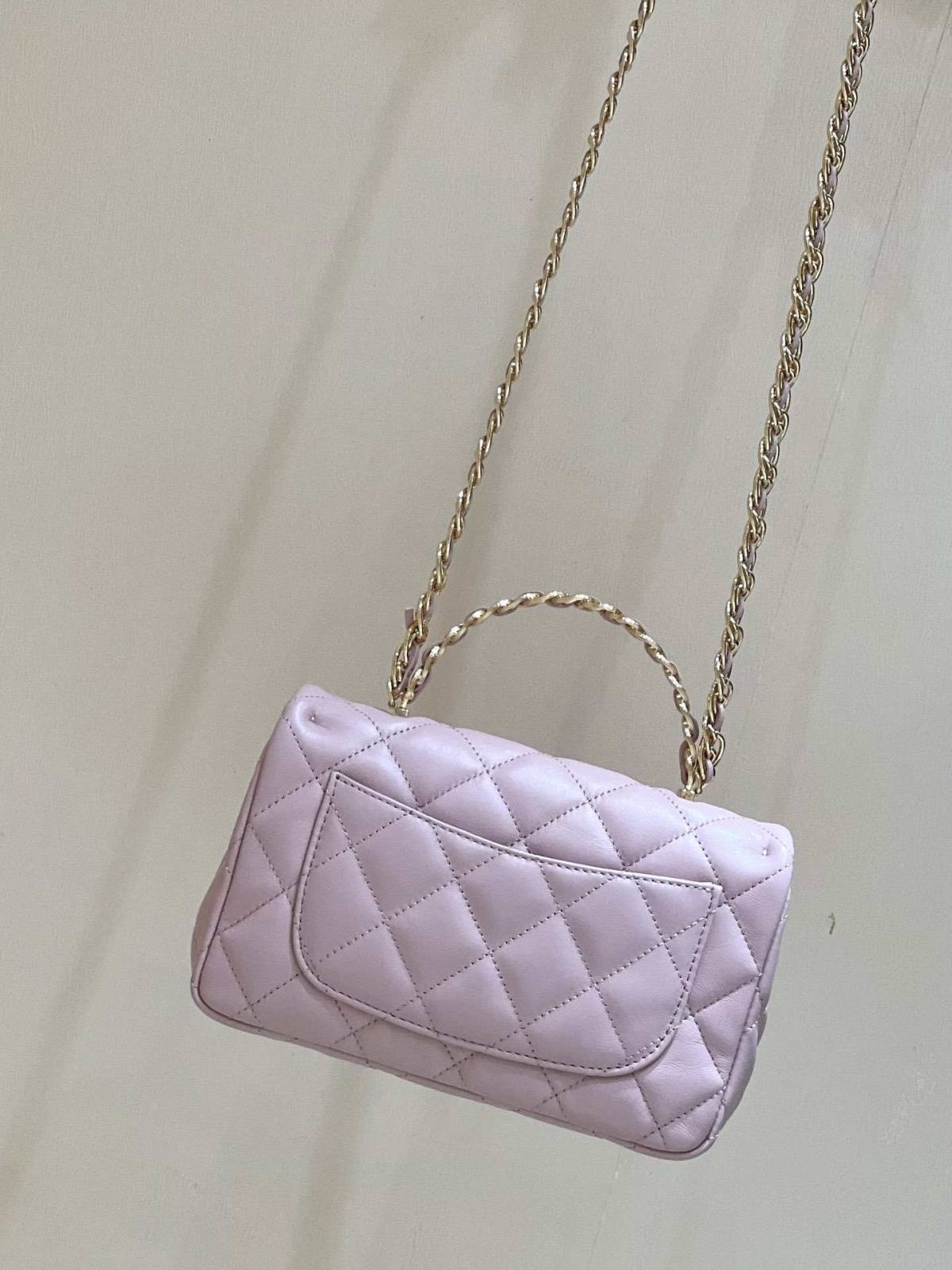 Ellebag’s Masterful Recreation of the Chanel 23S AS4023 Pink Gold Lambskin Top Handle Bag(2024 Dec Updated)-Best Quality Fake Louis Vuitton Bag Online Store, Replica designer bag ru