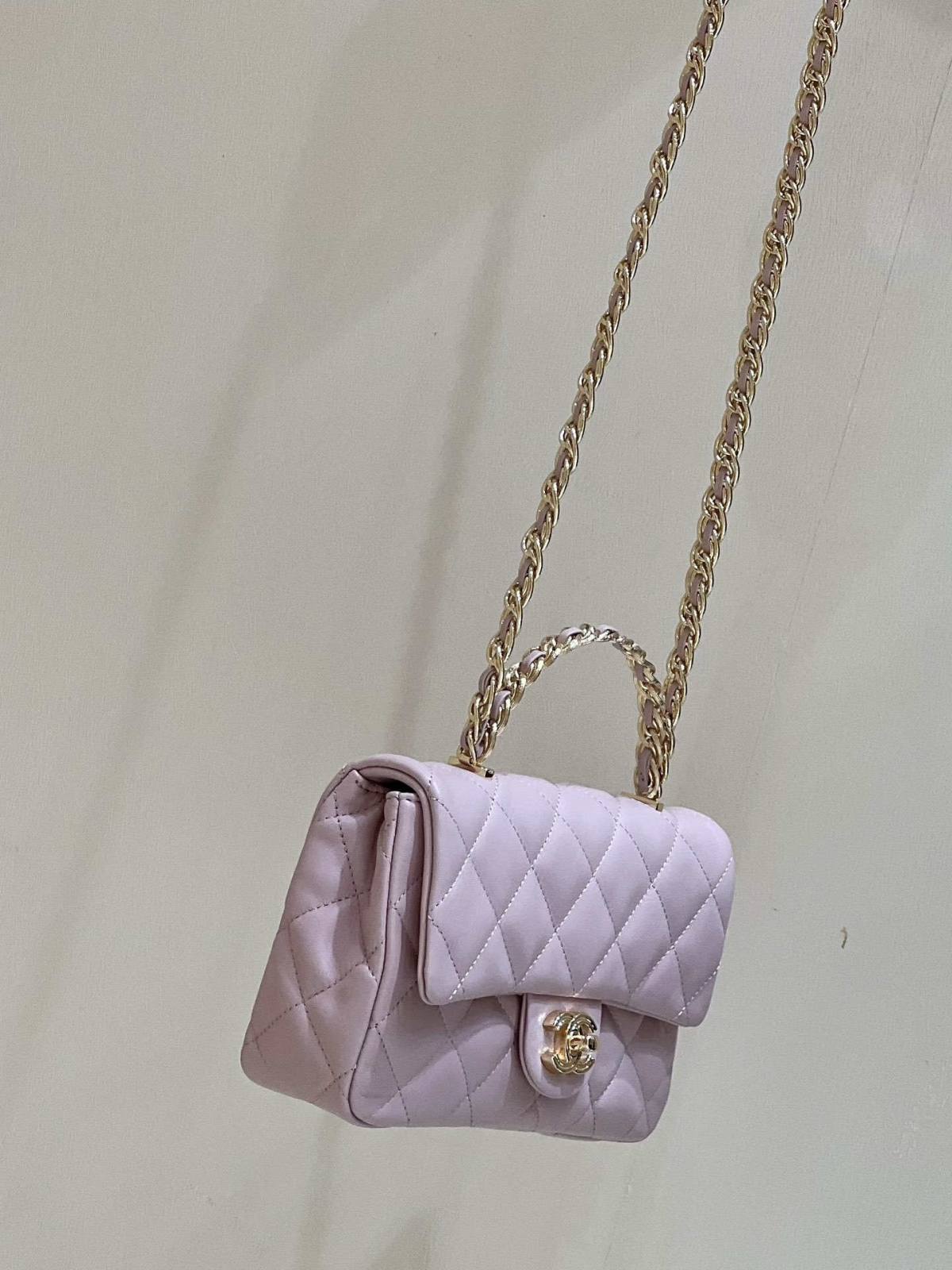 Ellebag’s Masterful Recreation of the Chanel 23S AS4023 Pink Gold Lambskin Top Handle Bag(2024 Dec Updated)-Best Quality Fake Louis Vuitton Bag Online Store, Replica designer bag ru