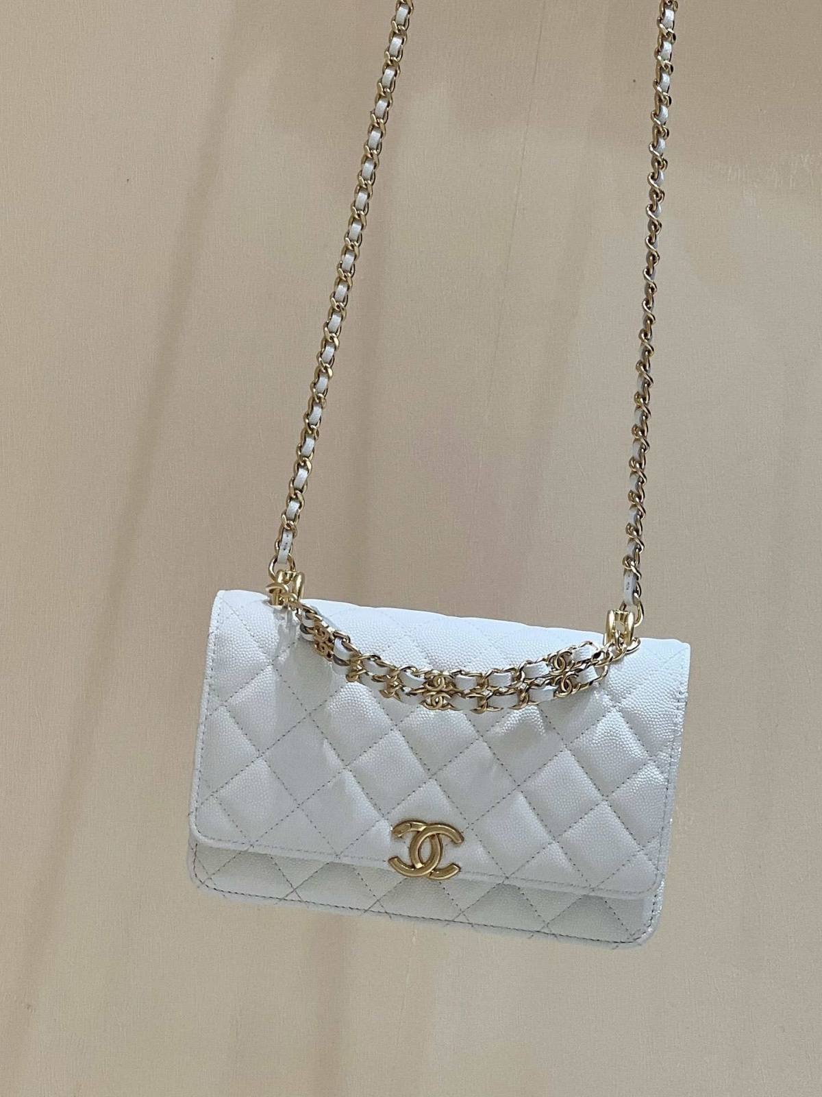 Ellebag’s Masterful Recreation of the Chanel AP3019 White Caviar Leather Wallet on Chain(2025 Jan Updated)-Best Quality Fake Louis Vuitton Bag Online Store, Replica designer bag ru