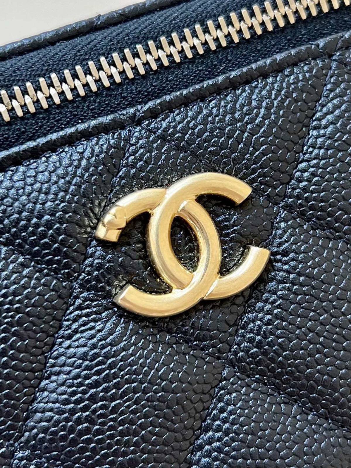 Ellebag’s Masterful Recreation of the Chanel AP3204 Black Caviar Leather Vanity Case(2025 Jan Updated)-Լավագույն որակի կեղծ Louis Vuitton պայուսակների առցանց խանութ, Replica դիզայներական պայուսակ ru