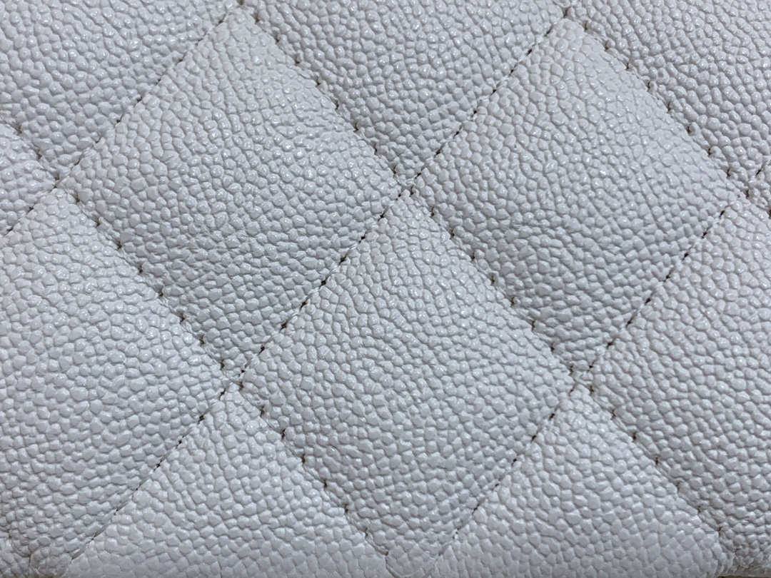 Ellebag’s Masterful Recreation of the Chanel AS2431 White Caviar Leather Mini Flap Bag with Top Handle(2025 Jan Updated)-Best Quality Replica designer Bag factory in China