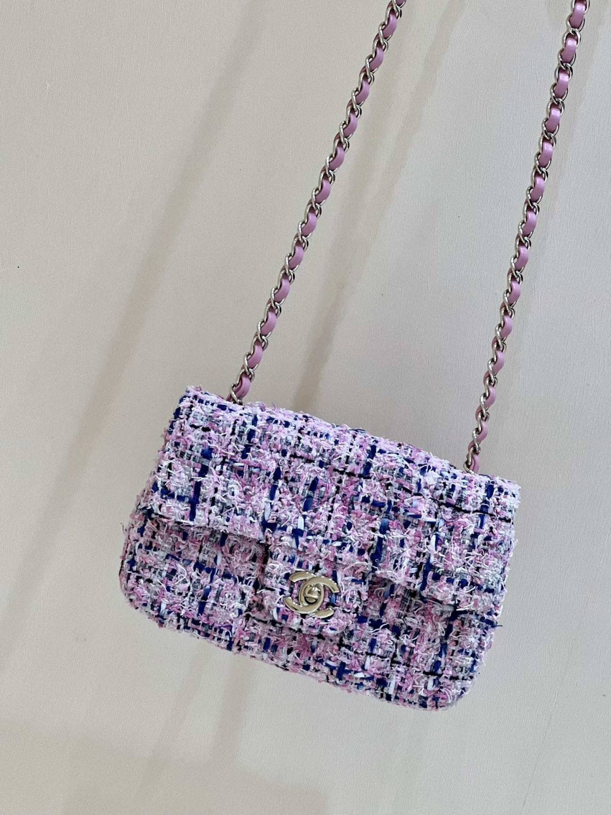 Ellebag’s Masterful Recreation of the Chanel CF 20cm AS1116 Pink Tweed Bag(2025 Jan Updated)-최고의 품질 가짜 루이비통 가방 온라인 스토어, 복제 디자이너 가방 ru