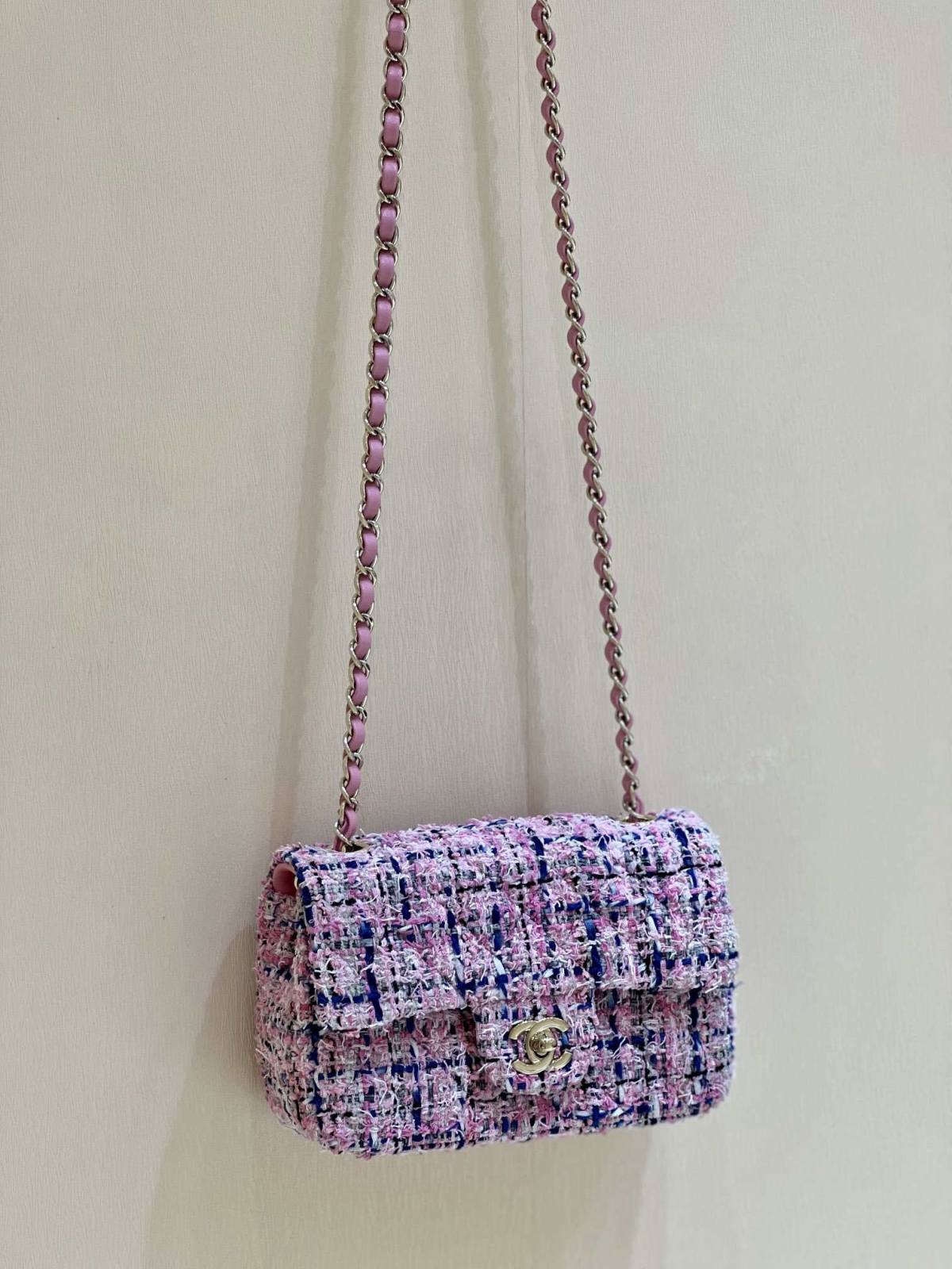 Ellebag’s Masterful Recreation of the Chanel CF 20cm AS1116 Pink Tweed Bag(2025 Jan Updated)-최고의 품질 가짜 루이비통 가방 온라인 스토어, 복제 디자이너 가방 ru