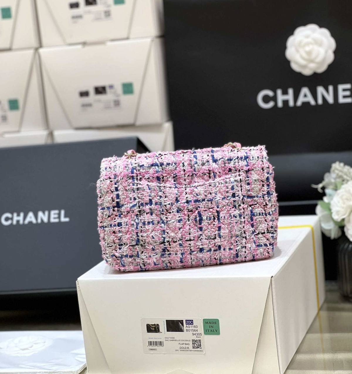 Ellebag’s Masterful Recreation of the Chanel CF 20cm AS1116 Pink Tweed Bag(2025 Jan Updated)-최고의 품질 가짜 루이비통 가방 온라인 스토어, 복제 디자이너 가방 ru