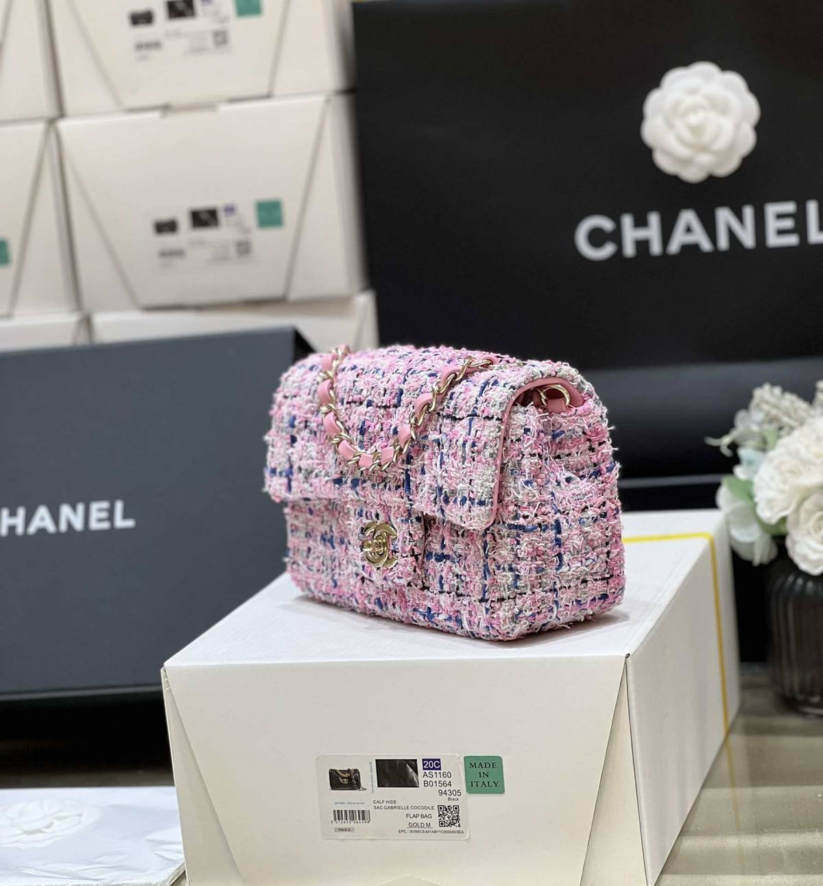 Ellebag’s Masterful Recreation of the Chanel CF 20cm AS1116 Pink Tweed Bag(2025 Jan Updated)-최고의 품질 가짜 루이비통 가방 온라인 스토어, 복제 디자이너 가방 ru