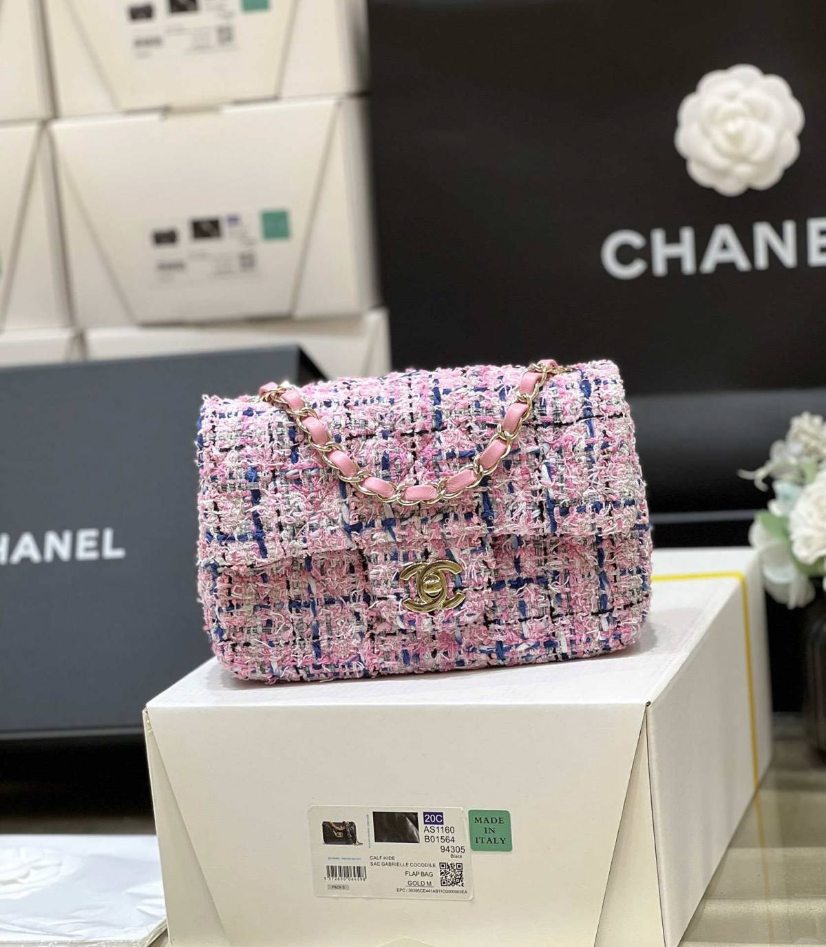 Ellebag’s Masterful Recreation of the Chanel CF 20cm AS1116 Pink Tweed Bag(2025 Jan Updated)-최고의 품질 가짜 루이비통 가방 온라인 스토어, 복제 디자이너 가방 ru