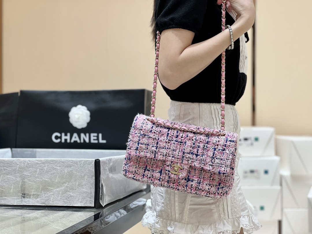 Ellebag’s Masterful Recreation of the Chanel CF 1112 Pink Tweed Bag(2025 Jan Updated)-Best Quality Fake Louis Vuitton Bag Online Store, Replica designer bag ru