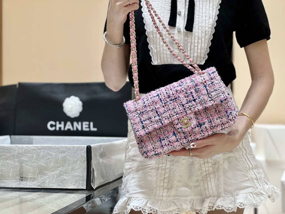 Ellebag’s Masterful Recreation of the Chanel CF 1112 Pink Tweed Bag(2025 Jan Updated)-Best Quality Fake Louis Vuitton Bag Online Store, Replica designer bag ru