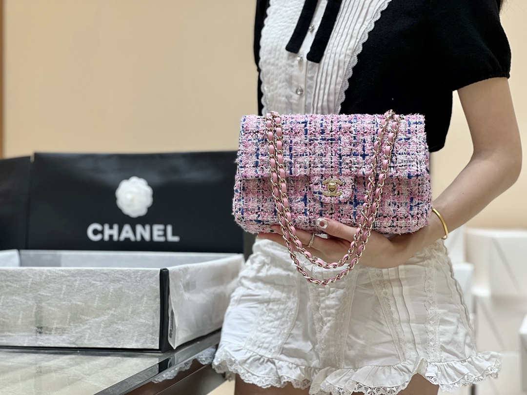 Ellebag’s Masterful Recreation of the Chanel CF 1112 Pink Tweed Bag(2025 Jan Updated)-Best Quality Fake Louis Vuitton Bag Online Store, Replica designer bag ru