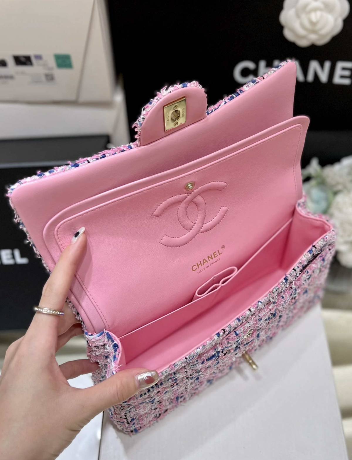 Ellebag’s Masterful Recreation of the Chanel CF 1112 Pink Tweed Bag(2025 Jan Updated)-Best Quality Fake Louis Vuitton Bag Online Store, Replica designer bag ru