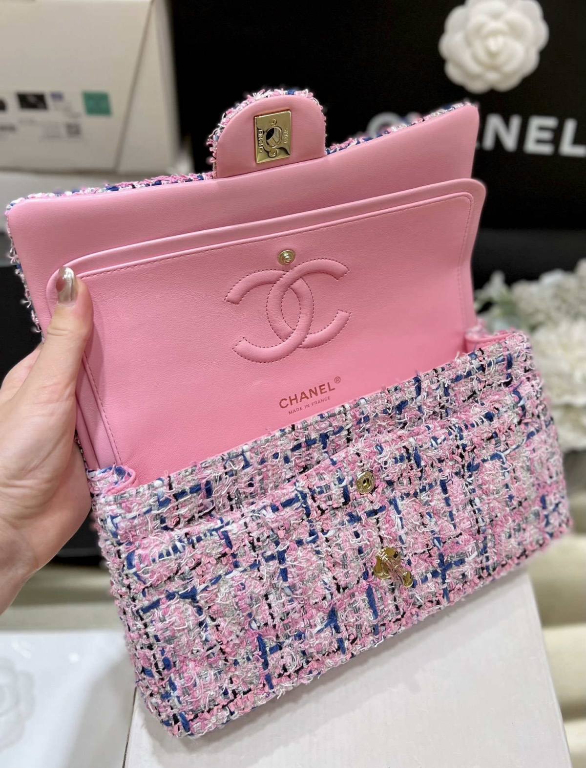 Ellebag’s Masterful Recreation of the Chanel CF 1112 Pink Tweed Bag(2025 Jan Updated)-Best Quality Fake Louis Vuitton Bag Online Store, Replica designer bag ru