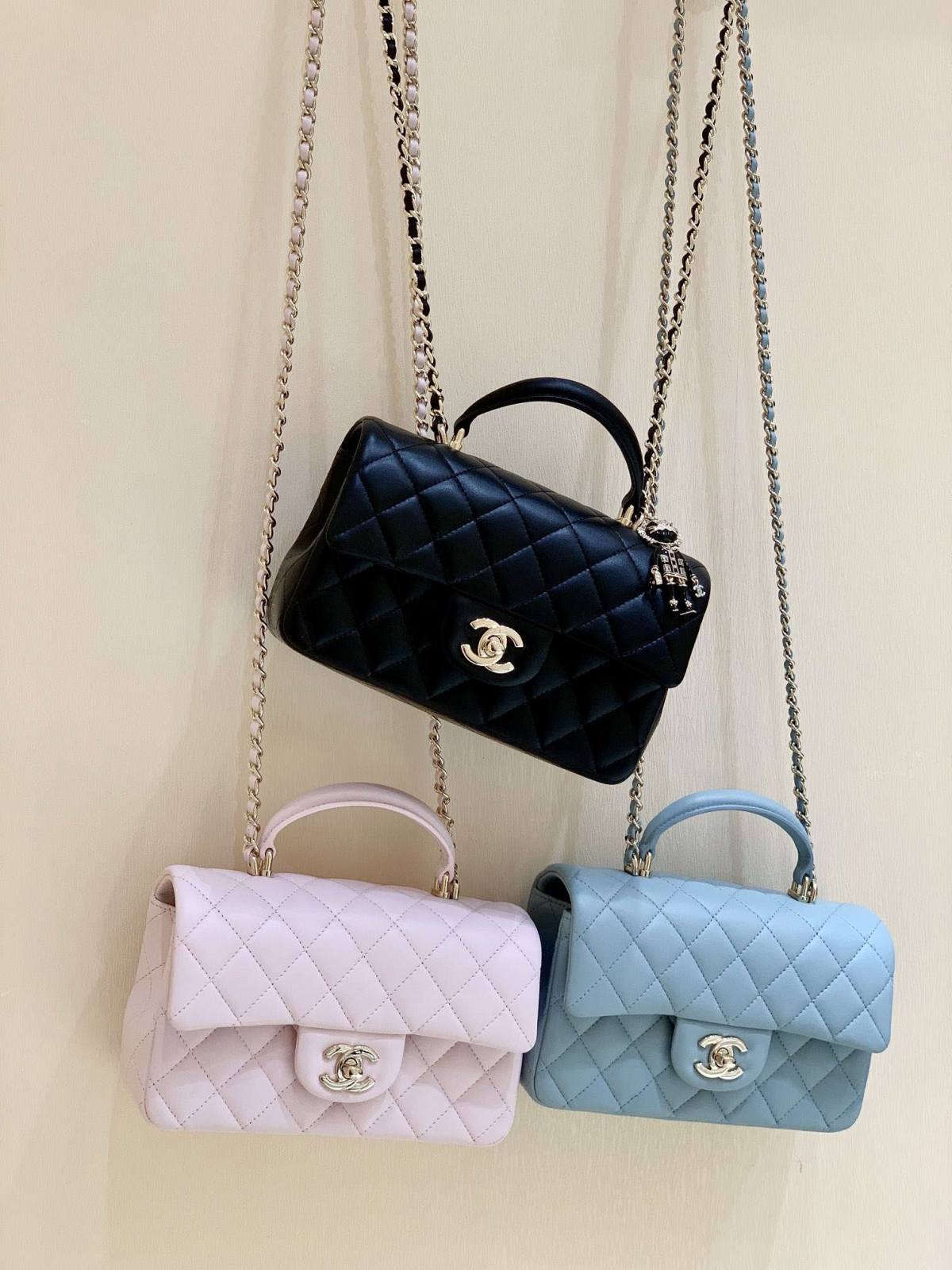 Ellebag’s Masterful Recreation of the Chanel Classic Flap Mini Handle AP2431: A Journey Through Three Exquisite Hues(2025 Jan Updated)-Best Quality Fake Louis Vuitton Bag Online Store, Replica designer bag ru