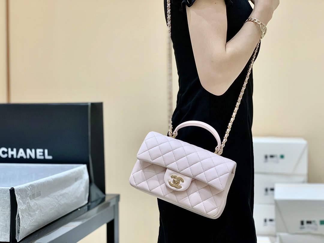 Ellebag’s Masterful Recreation of the Chanel Classic Flap Mini Handle AP2431: A Journey Through Three Exquisite Hues(2025 Jan Updated)-Best Quality Fake Louis Vuitton Bag Online Store, Replica designer bag ru