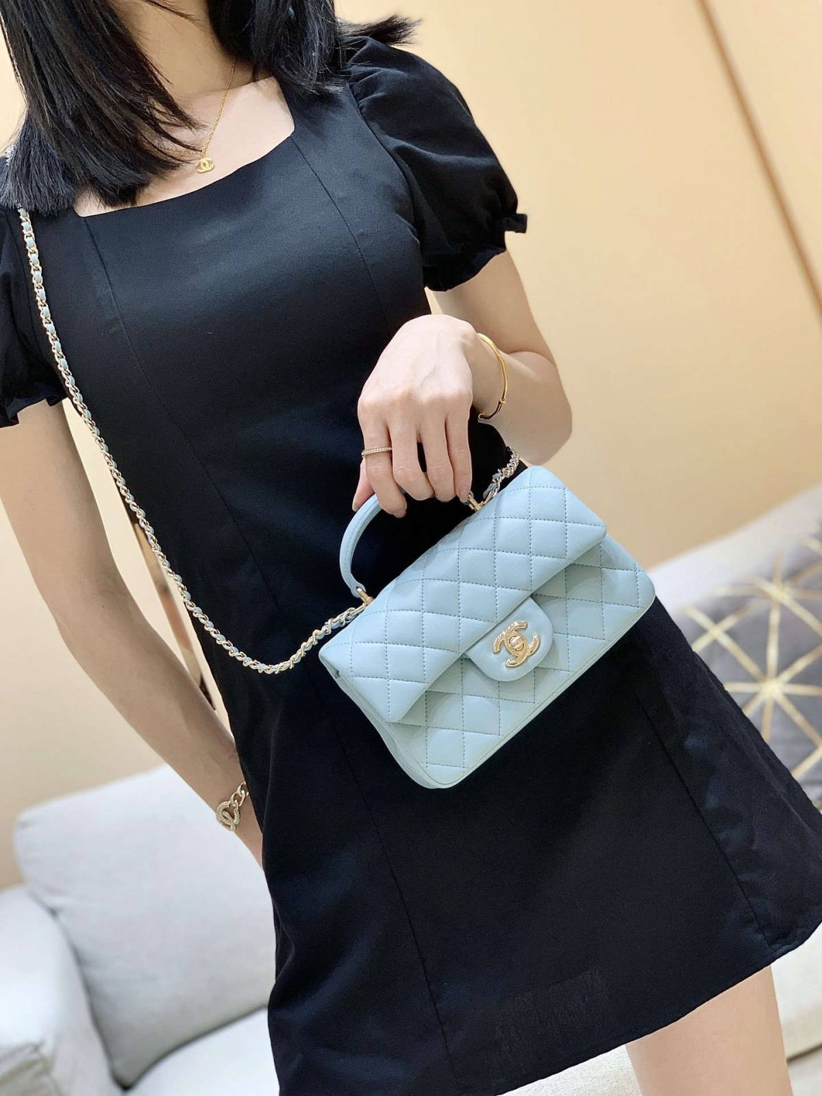 Ellebag’s Masterful Recreation of the Chanel Classic Flap Mini Handle AP2431: A Journey Through Three Exquisite Hues(2025 Jan Updated)-Best Quality Fake Louis Vuitton Bag Online Store, Replica designer bag ru