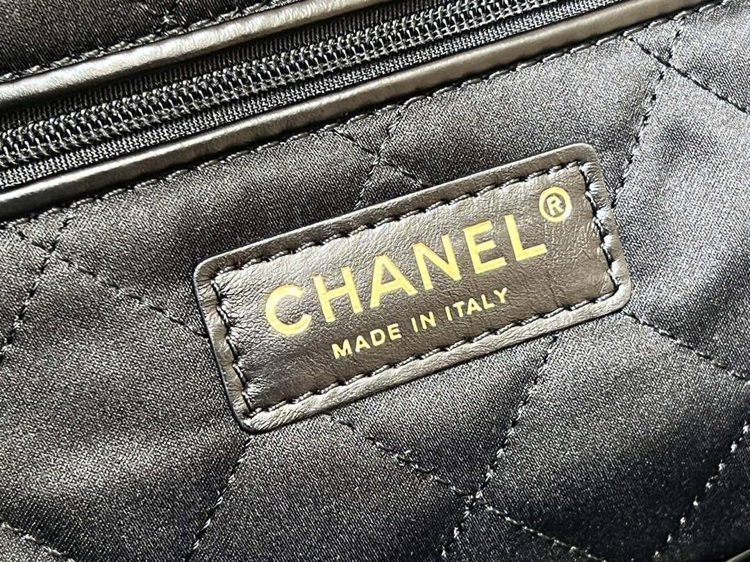 Ellebag’s Masterful Replica: The Black Calfskin Chanel 22 Handbag AS3261 with Gold Hardware(2025 Jan Updated)-Best Quality Fake Louis Vuitton Bag Online Store, Replica designer bag ru