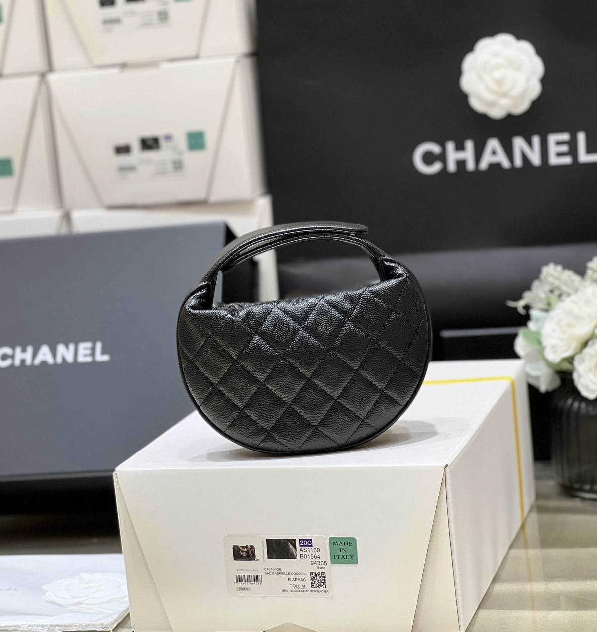 Ellebag’s Masterful Replica: The Black Caviar Leather Chanel AP3467 with Gold Hardware(2025 Feb Updated)-Best Quality Fake Louis Vuitton Bag Online Store, Replica designer bag ru