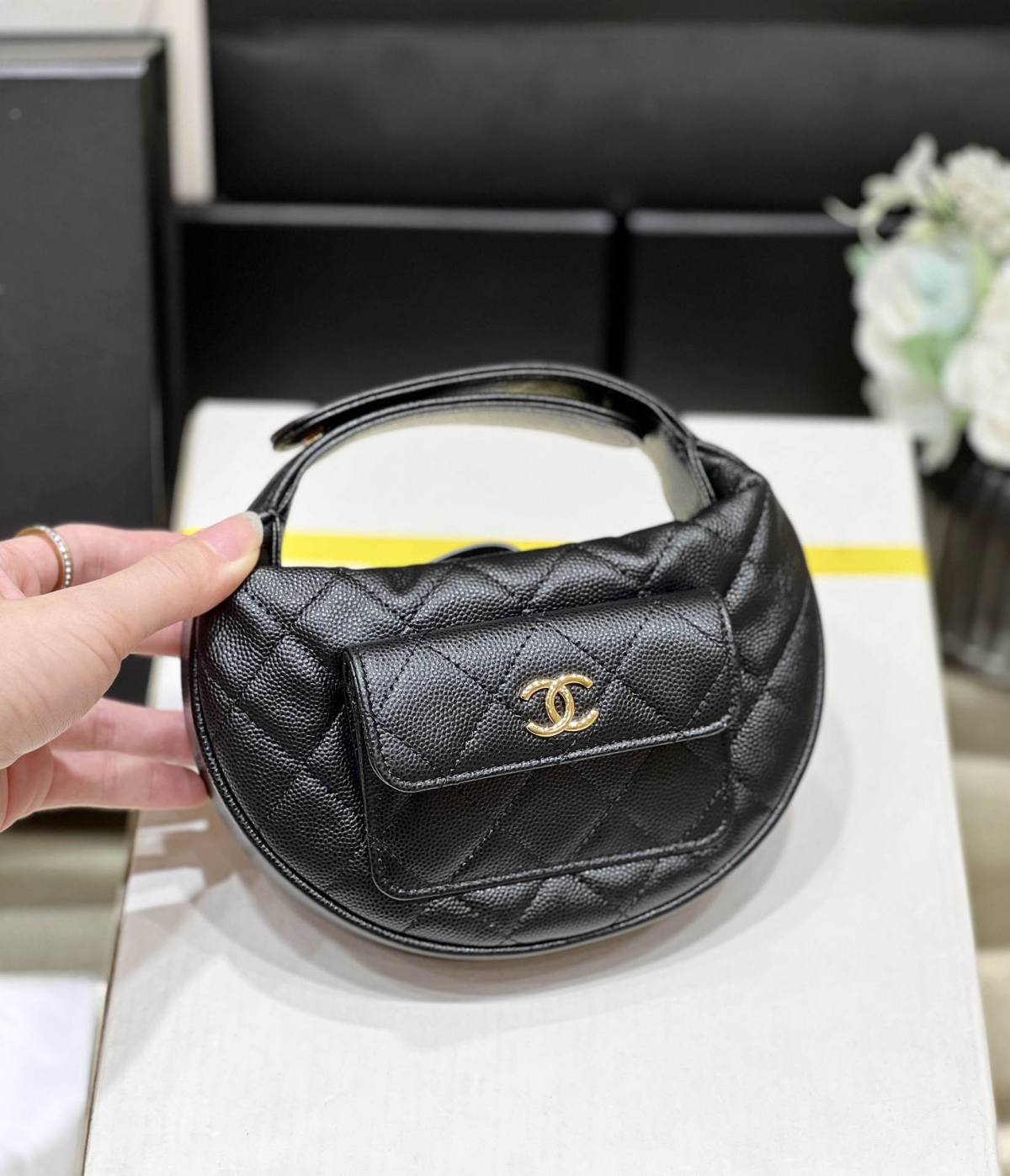 Ellebag’s Masterful Replica: The Black Caviar Leather Chanel AP3467 with Gold Hardware(2025 Feb Updated)-Best Quality Fake Louis Vuitton Bag Online Store, Replica designer bag ru