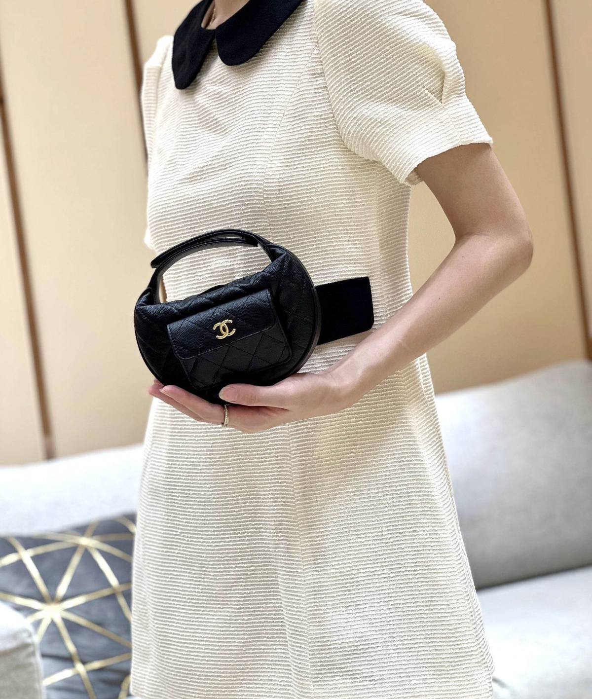 Ellebag’s Masterful Replica: The Black Caviar Leather Chanel AP3467 with Gold Hardware(2025 Feb Updated)-Best Quality Fake Louis Vuitton Bag Online Store, Replica designer bag ru