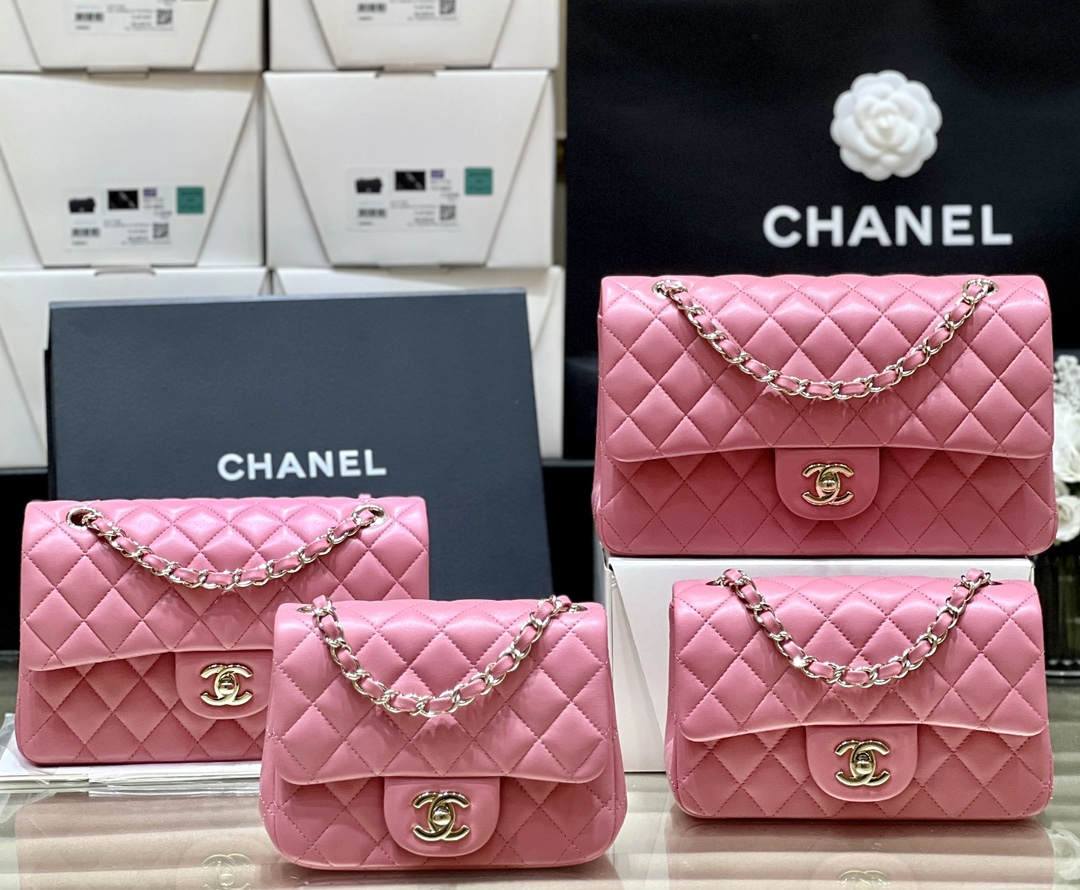 Ellebag’s Top-Grade Replica of the Chanel Mini Flap Bag: A 17cm Deep Pink Lambskin with Champagne Gold Hardware(2025 Feb Updated)-Best Quality Fake Louis Vuitton Bag Online Store, Replica designer bag ru