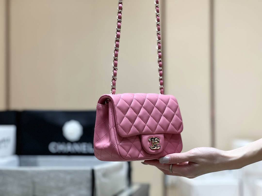 Ellebag’s Top-Grade Replica of the Chanel Mini Flap Bag: A 17cm Deep Pink Lambskin with Champagne Gold Hardware(2025 Feb Updated)-Best Quality Fake Louis Vuitton Bag Online Store, Replica designer bag ru