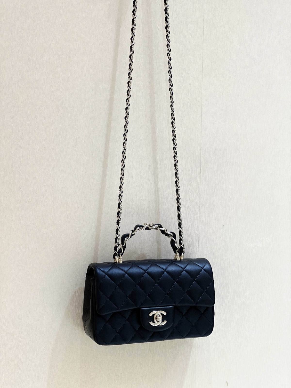 Exploring Ellebag’s Top-Grade Replica of the Chanel Classic Flap Mini Top Handle Bag: A 20cm Black Lambskin Icon(2025 Mar Updated)-Best Quality Fake Louis Vuitton Bag Online Store, Replica designer bag ru