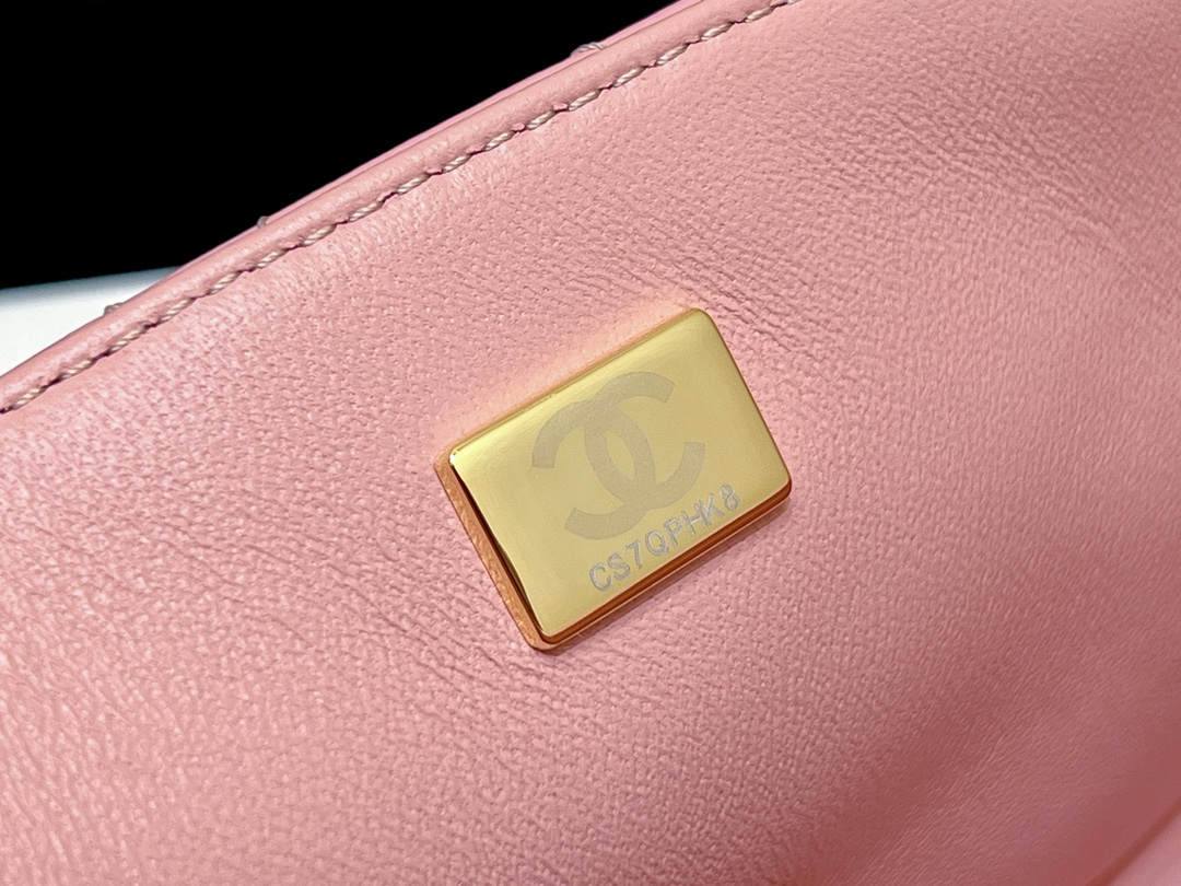 Exploring Ellebag’s Top-Grade Replica of the Chanel Classic Flap Mini Top Handle Bag: A 20cm Pink Lambskin Delight(2025 Mar Updated)-Best Quality Fake Louis Vuitton Bag Online Store, Replica designer bag ru