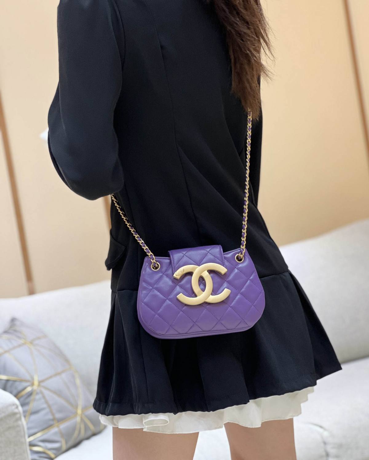 Exploring the Craftsmanship of Ellebag’s Top-Grade Replica: AS4609 Handbag in Purple Lambskin with Gold Hardware(2025 Mar Updated)-Bästa kvalitet Fake Louis Vuitton Bag Online Store, Replica designer bag ru