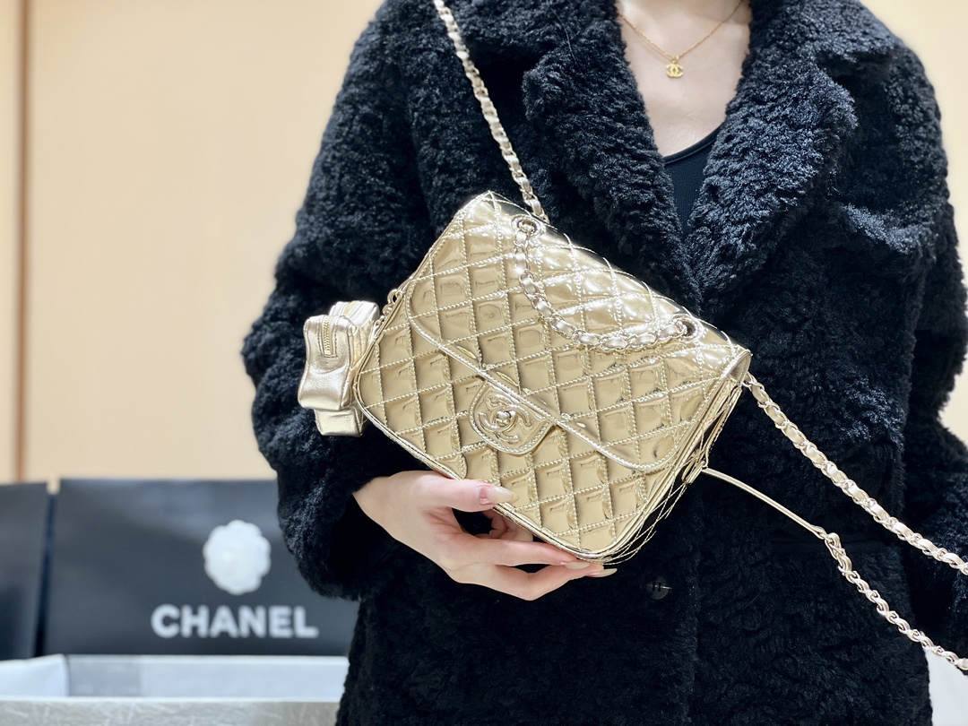 Exploring the Craftsmanship of Ellebag’s Top-Grade Replica: Backpack & Star Coin Purse in Champagne Lambskin with Gold Hardware(2025 Mar Updated)-Best Quality Replica designer Bag factory in China