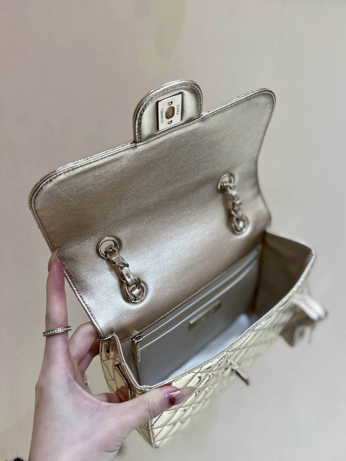 Exploring the Craftsmanship of Ellebag’s Top-Grade Replica: Backpack & Star Coin Purse in Champagne Lambskin with Gold Hardware(2025 Mar Updated)-Negozio in linea della borsa falsa di Louis Vuitton di migliore qualità, borsa del progettista della replica ru