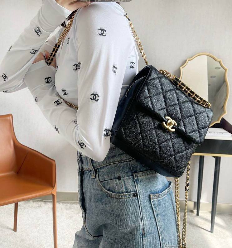 Ellebag’s 1:1 Replica of the Chanel 22P Spring/Summer Vintage Backpack: Mastering Retro Elegance with Craftsmanship(2025 May Updated)-Bästa kvalitet Fake Louis Vuitton Bag Online Store, Replica designer bag ru