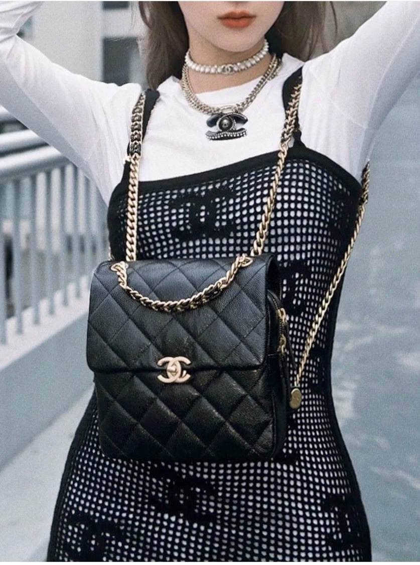 Ellebag’s 1:1 Replica of the Chanel 22P Spring/Summer Vintage Backpack: Mastering Retro Elegance with Craftsmanship(2025 May Updated)-Bästa kvalitet Fake Louis Vuitton Bag Online Store, Replica designer bag ru